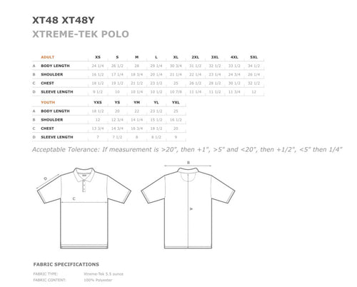 Lucio Polo Size Chart